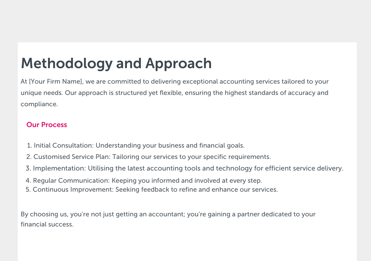 Methodology and Approach Example