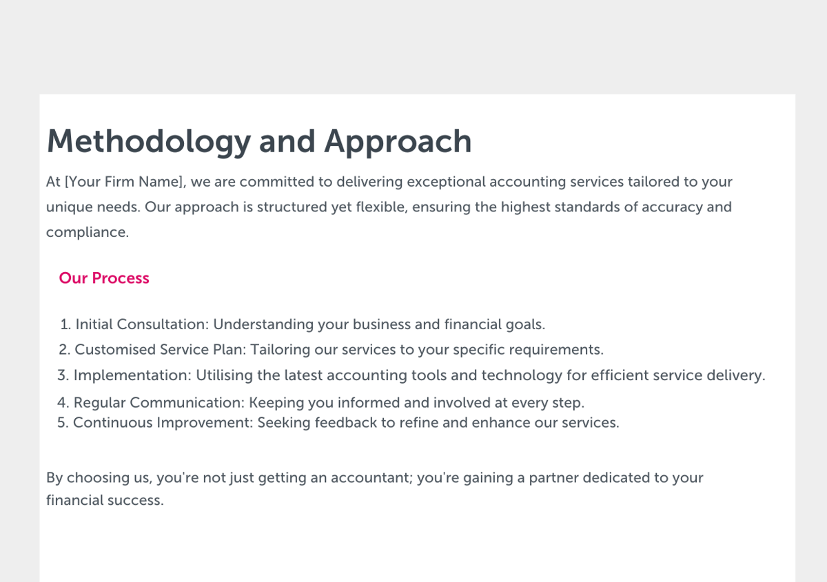 Methodology and Approach Example