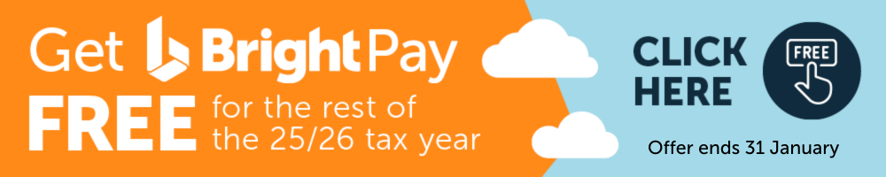 Get BrightPay Free for the rest of the 2025/26 tax year